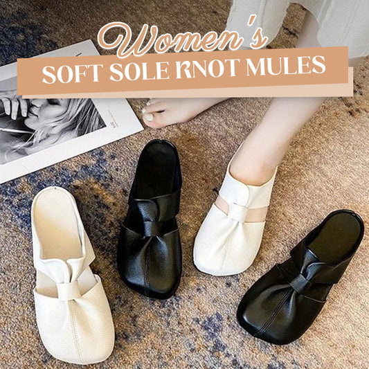 ⏳ Limited time 50% off! 💥Women's Soft Sole Knot Mules