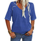 💖2025 Summer Sale 50% OFF💥Women's Solid Color V-Neck T-shirt
