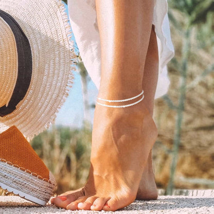 🥰Dainty Layered Waterproof Anklet For