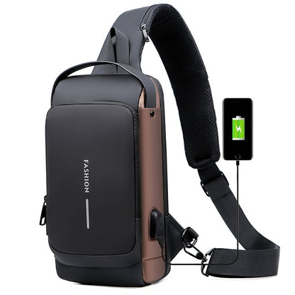 👜USB charging sport sling Anti-theft shoulder bag👜