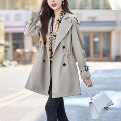 ⭐HOT SALE 49% OFF🌹Women's Slimming Mid-Length Lapel Trench Coat