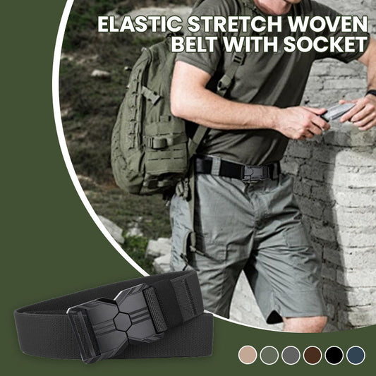 🔥HOT SALE🔥Elastic Stretch Woven Belt with Socket