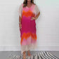 🔥HOT SALE✨Women Comfortable Casual Chiffon Dip Dye Dress