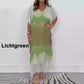 🔥HOT SALE✨Women Comfortable Casual Chiffon Dip Dye Dress