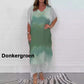 🔥HOT SALE✨Women Comfortable Casual Chiffon Dip Dye Dress