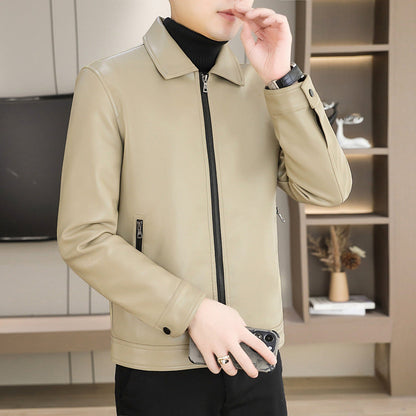 ✈️Free shipping✈️Men's Fashion Casual High Quality Imitation Leather Jacket