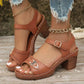 🔥Limited time direct drop of £21 (300 orders only) 🔥👡 Women's Chunky Heeled Sandals
