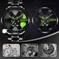 Men's Stainless Steel Car Rim Watch
