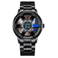 Men's Stainless Steel Car Rim Watch