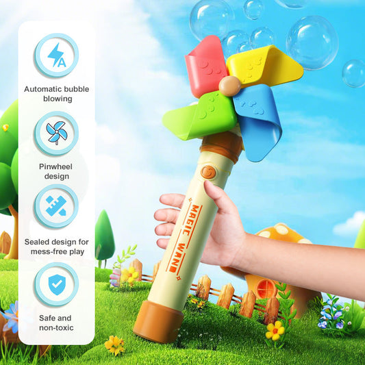 Automatic Pinwheel Bubble Wand with Light