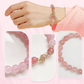 Women’s Elegant Pink Synthetic Crystal Beaded Bracelet