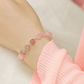 Women’s Elegant Pink Synthetic Crystal Beaded Bracelet