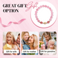 Women’s Elegant Pink Synthetic Crystal Beaded Bracelet