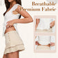 Chic White Square-Neck Top with Adjustable Waist