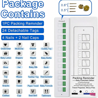 Portable Reusable Packing Reminder